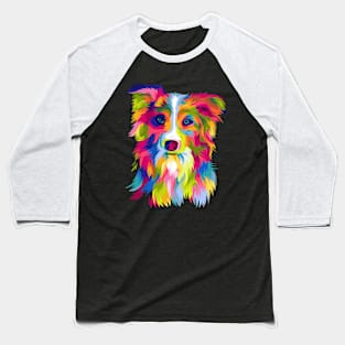 Aussie Pop Art Full Colors Headshoot Baseball T-Shirt